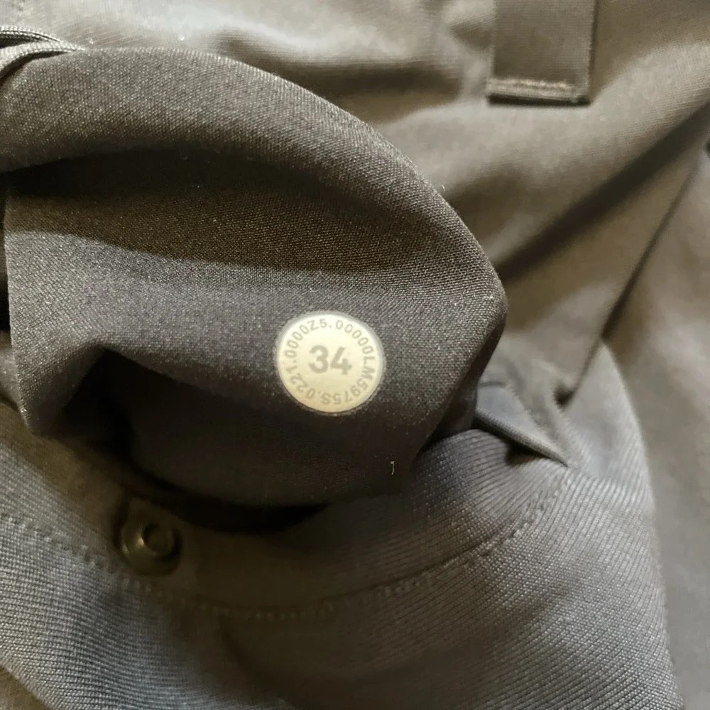 Lululemon Commission Pants Men's Size‎ 34 Warpstreme Dark Gray Slacks Stretch
